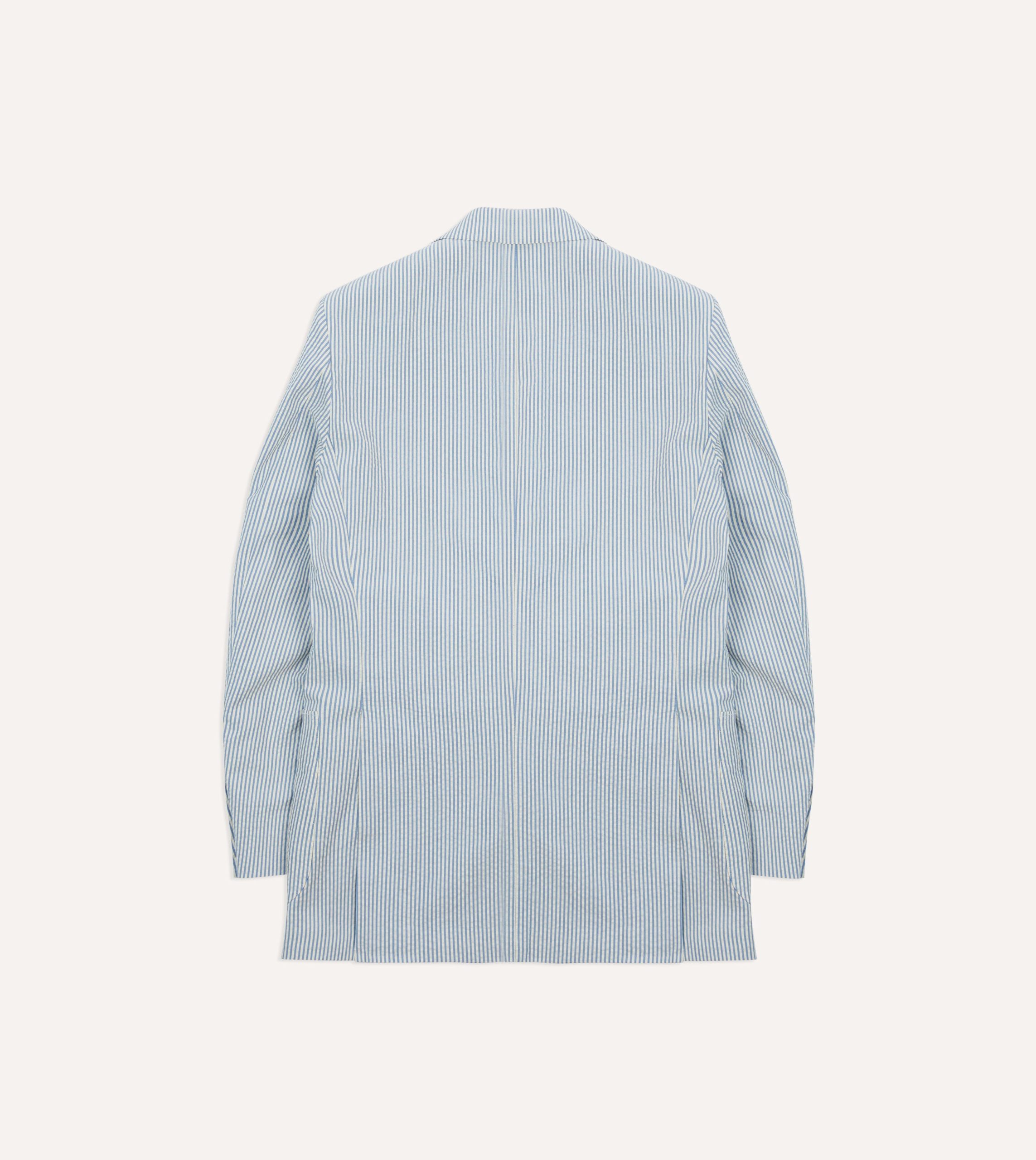Seersucker Cotton Tailored Jacket - Image 8