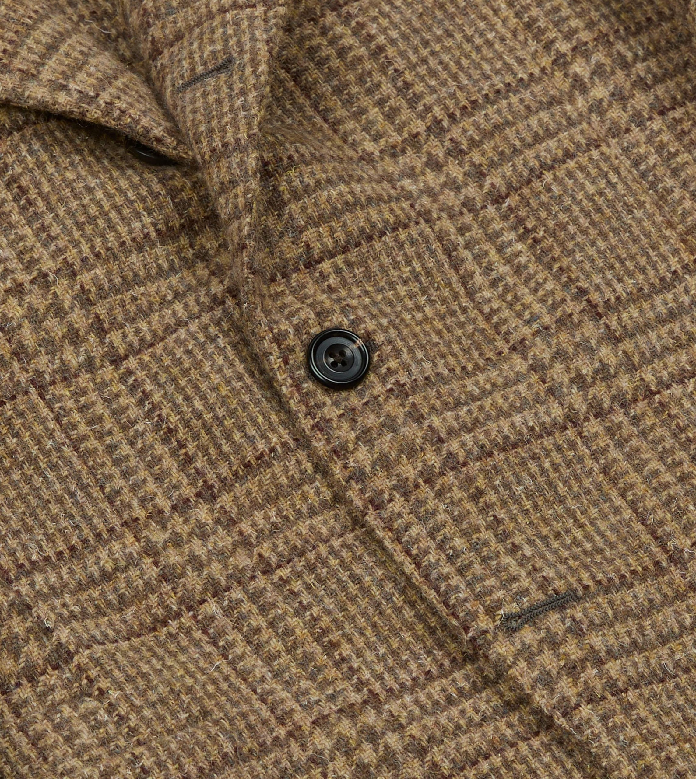 Beige Prince of Wales Check Tweed Blazer - Image 5