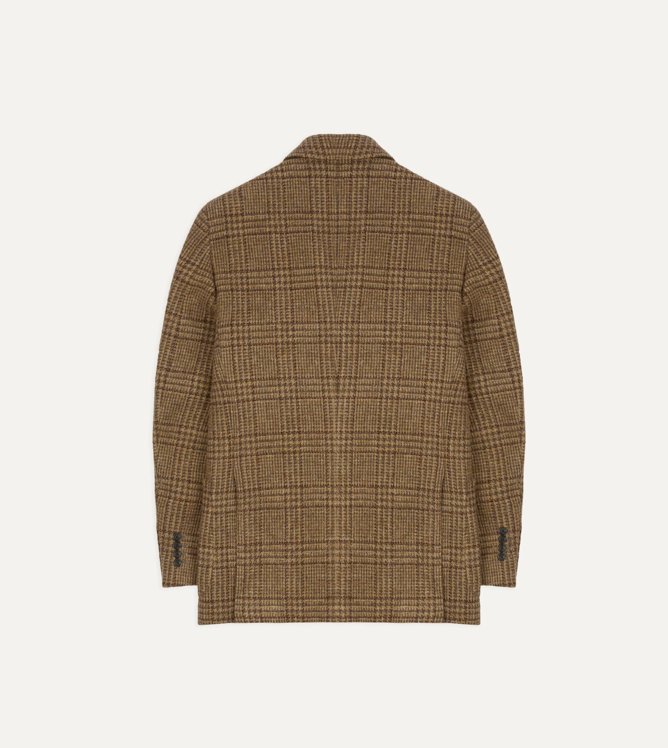 Beige Prince of Wales Check Tweed Blazer - Image 8