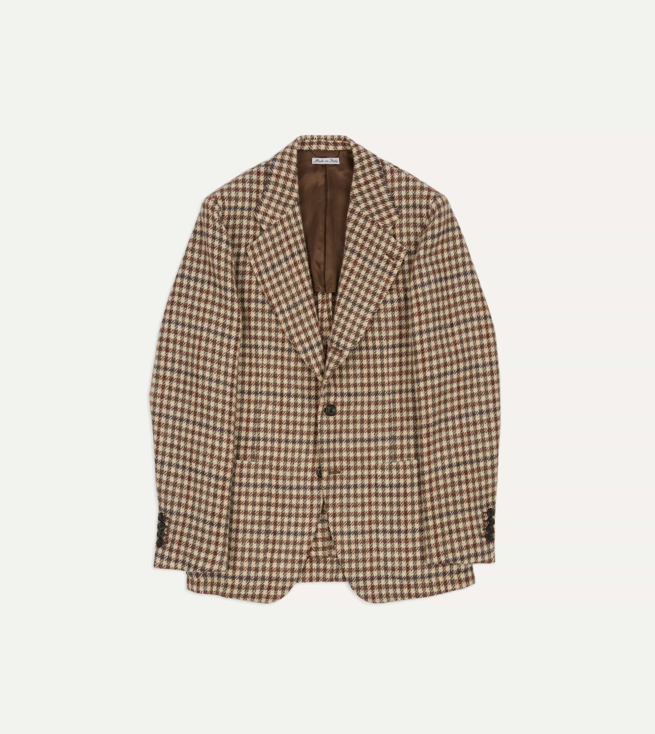 Ecru Gun Club Check Tweed Blazer