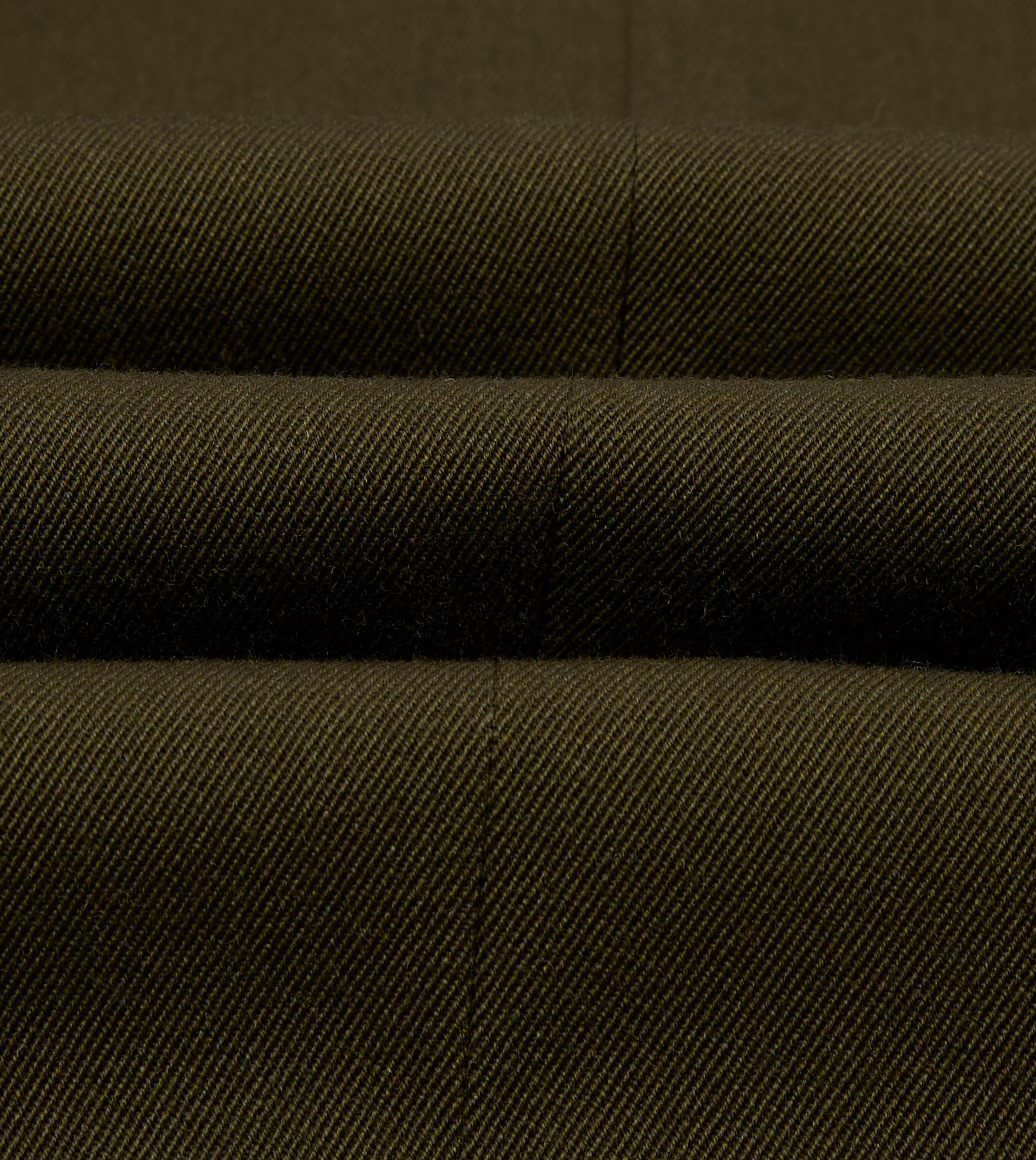 Olive Wool-Cotton Tailored Jacket - Image 2
