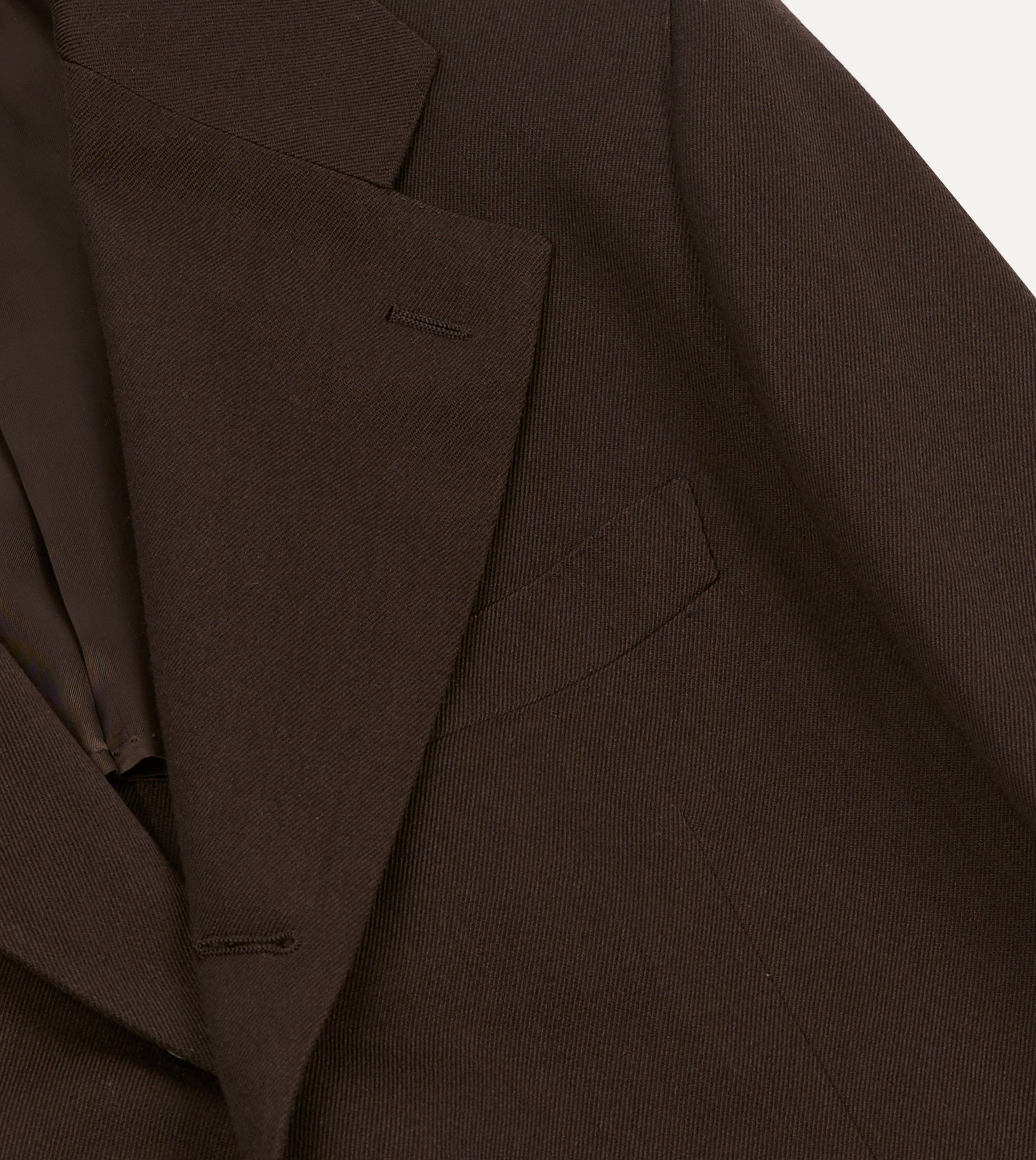 Brown Wool-Cotton Tailored Jacket - Image 4