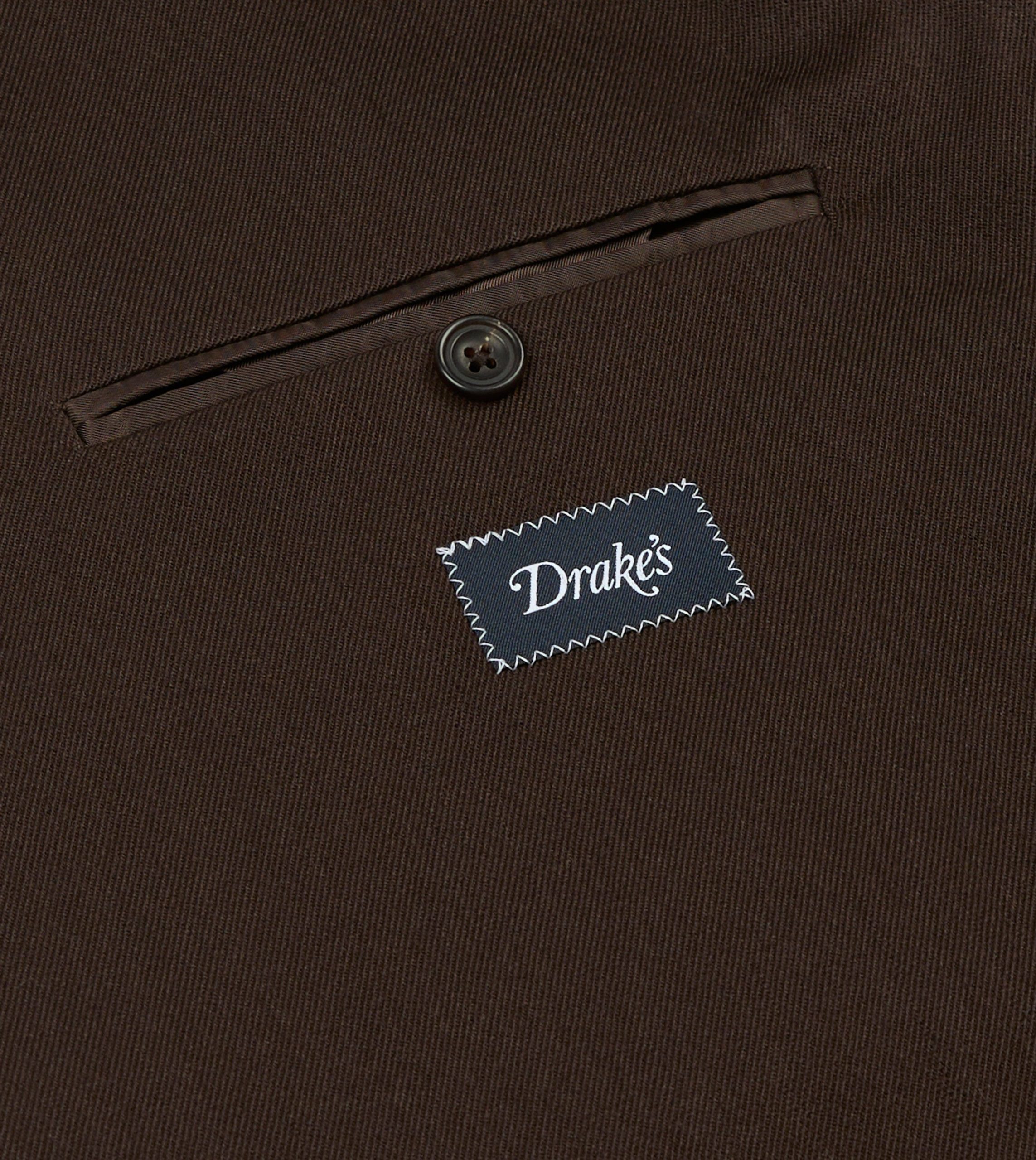 Brown Wool-Cotton Tailored Jacket - Image 7