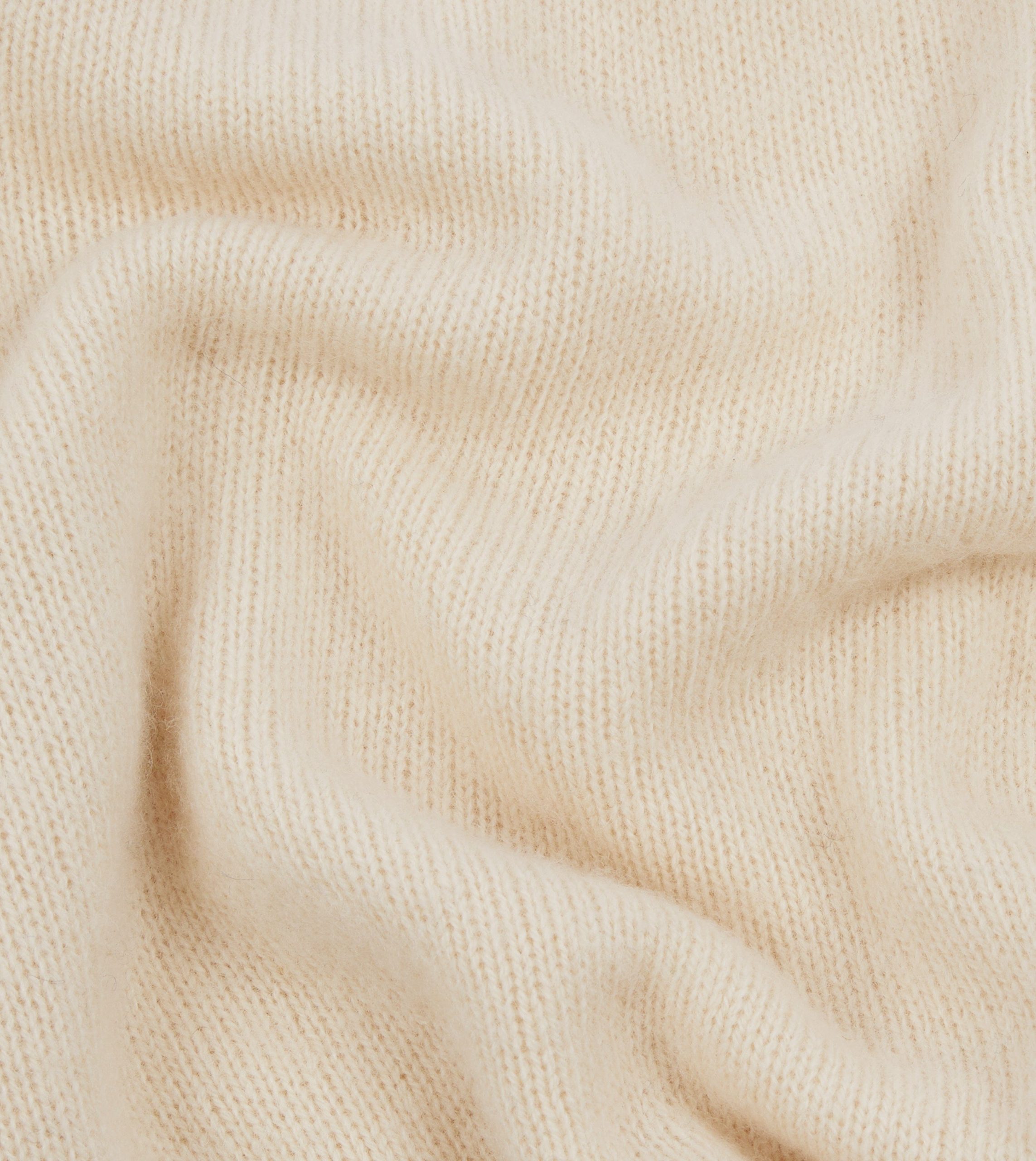 Ecru Brushed Shetland Crew Neck Jumper - Image 2