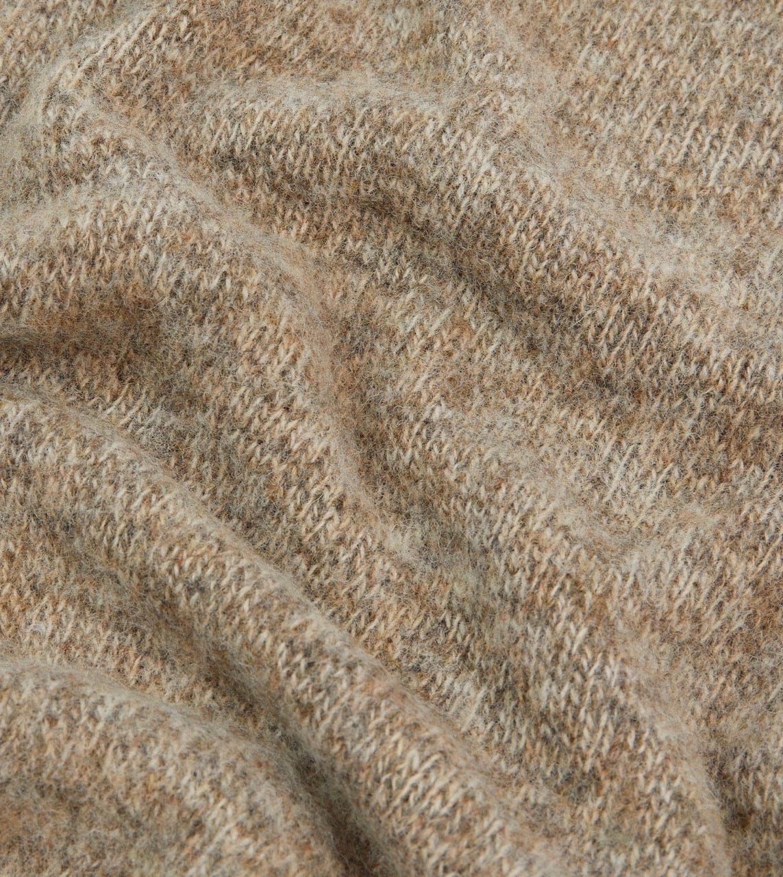Camel Brushed Shetland Crew Neck Jumper - Image 2