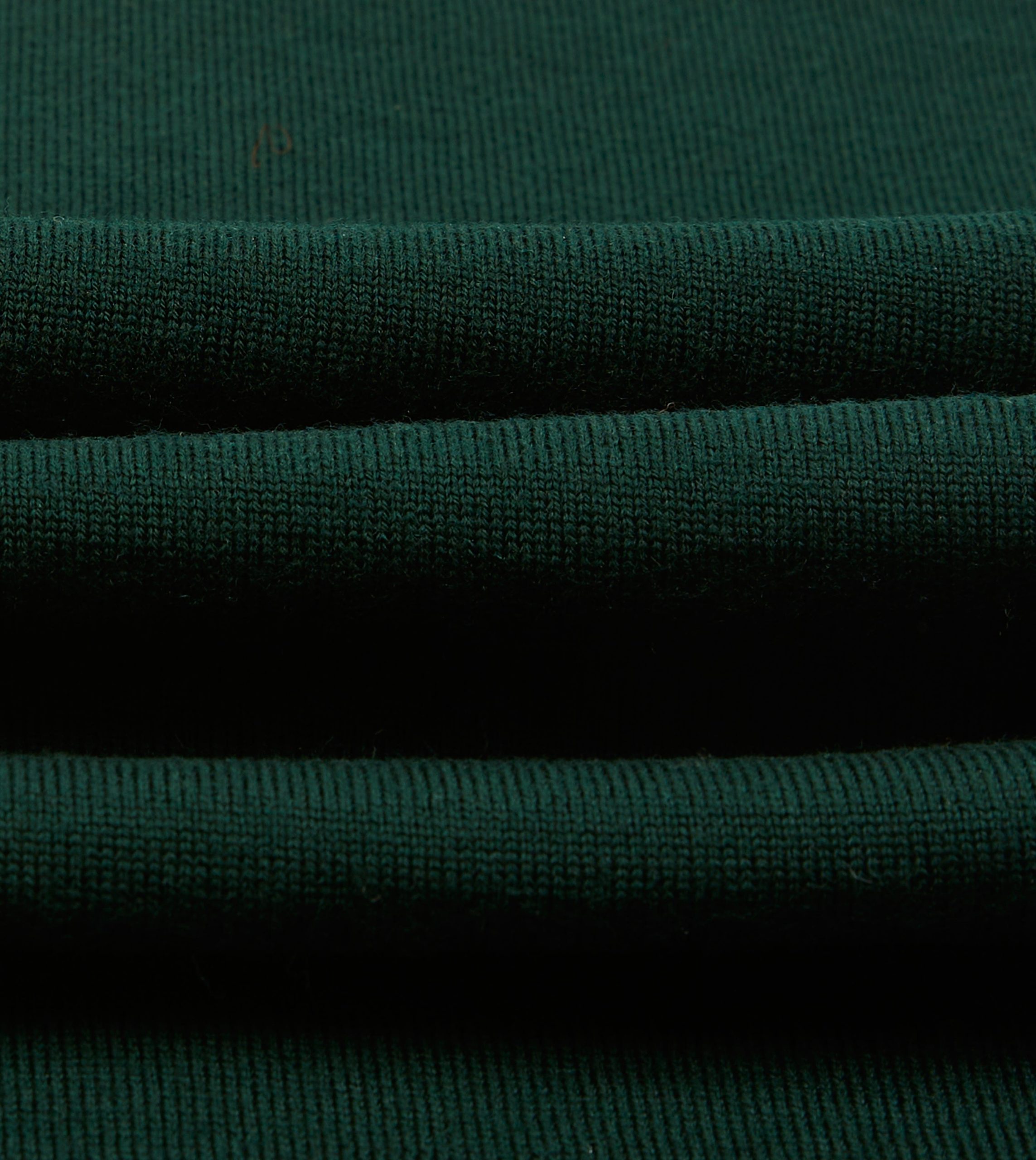 Green Merino Wool Knitted Rugby Shirt - Image 2