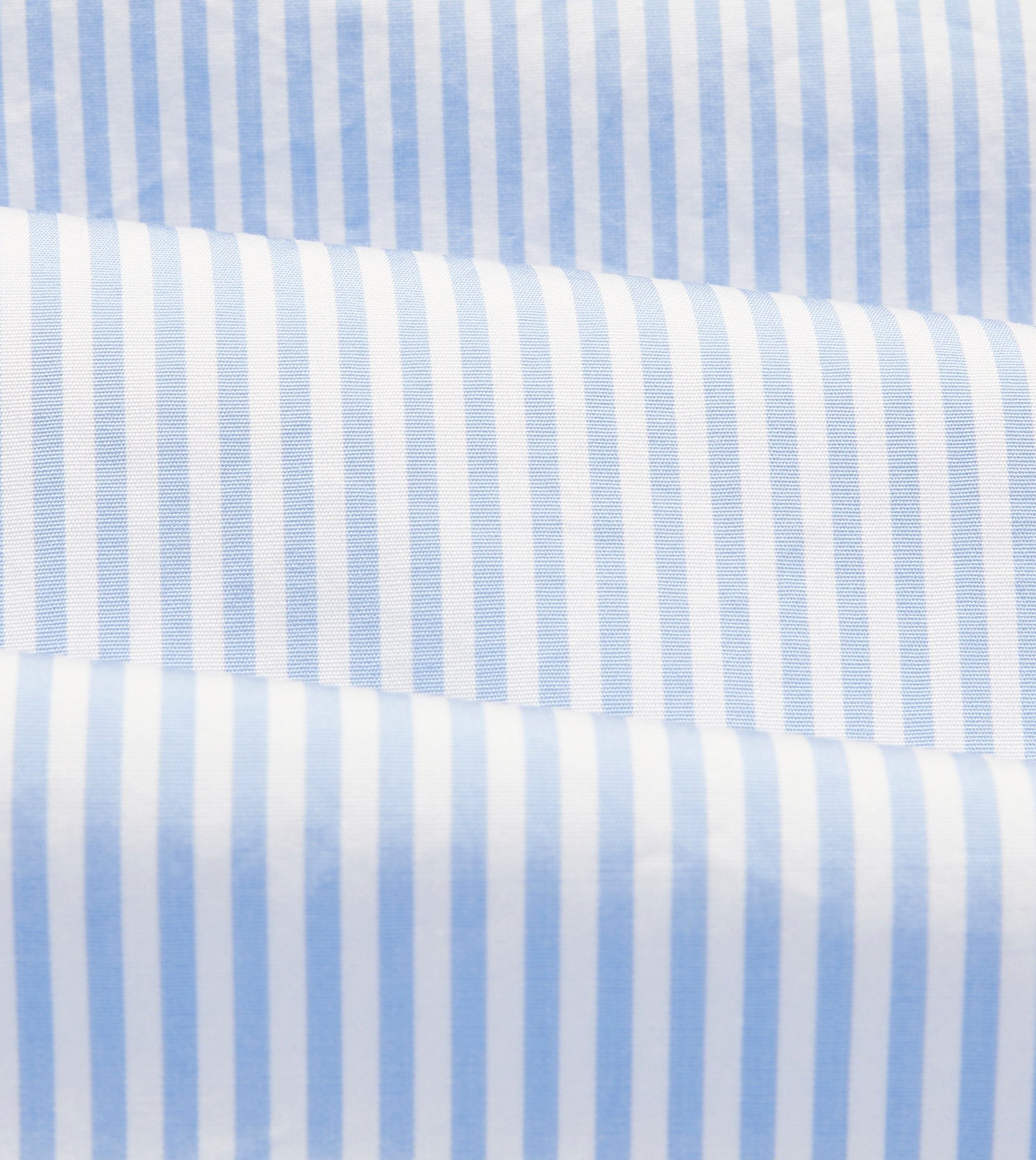 Light Blue Bengal Stripe Cotton Poplin Button-Down Shirt - Image 2