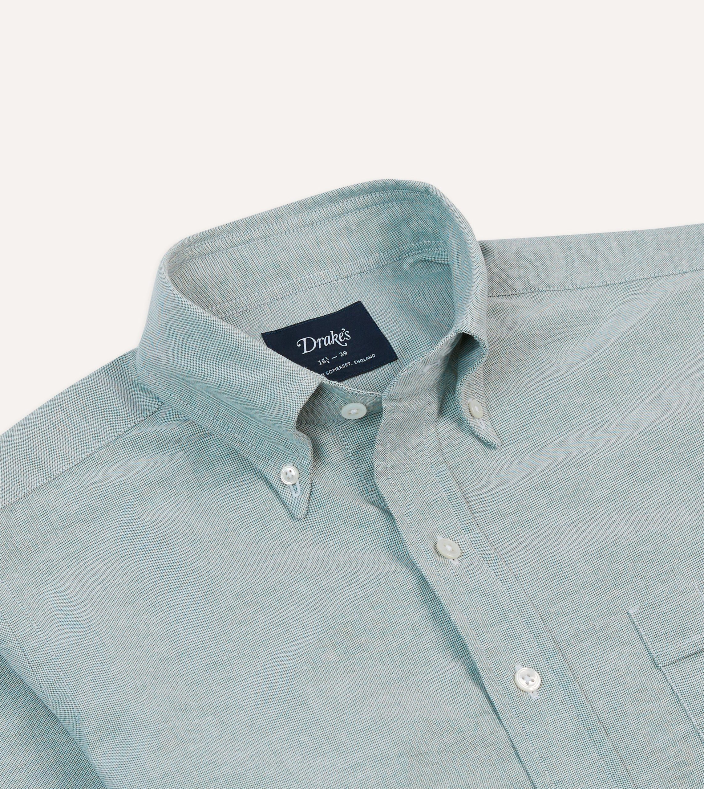 Green Cotton Oxford Cloth Button-Down Shirt - Image 3
