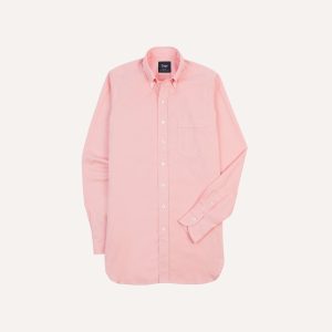 Pink Pinpoint Oxford Cotton Cloth Button-Down Shirt