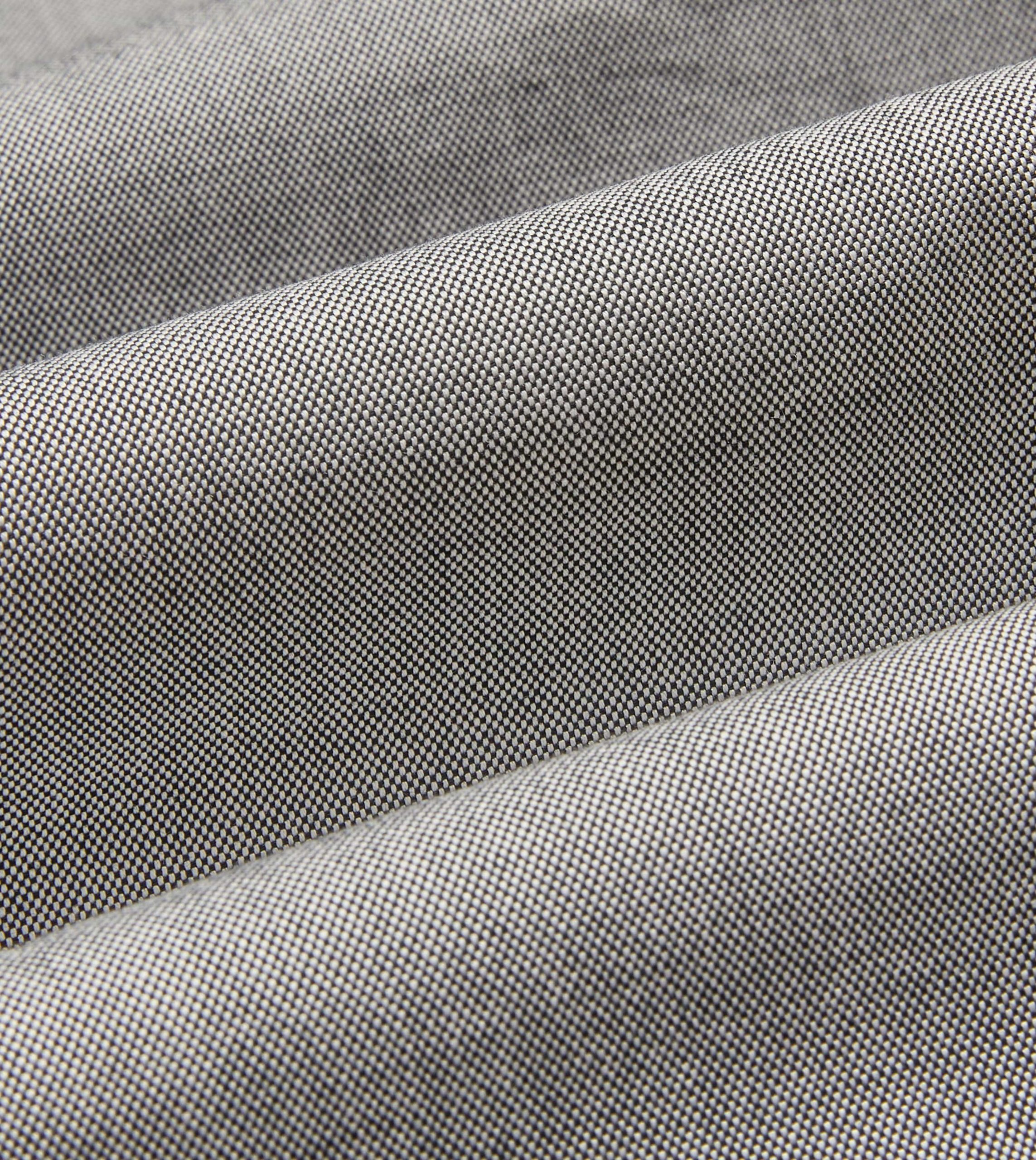 Grey Pinpoint Oxford Cotton Cloth Button-Down Shirt - Image 2