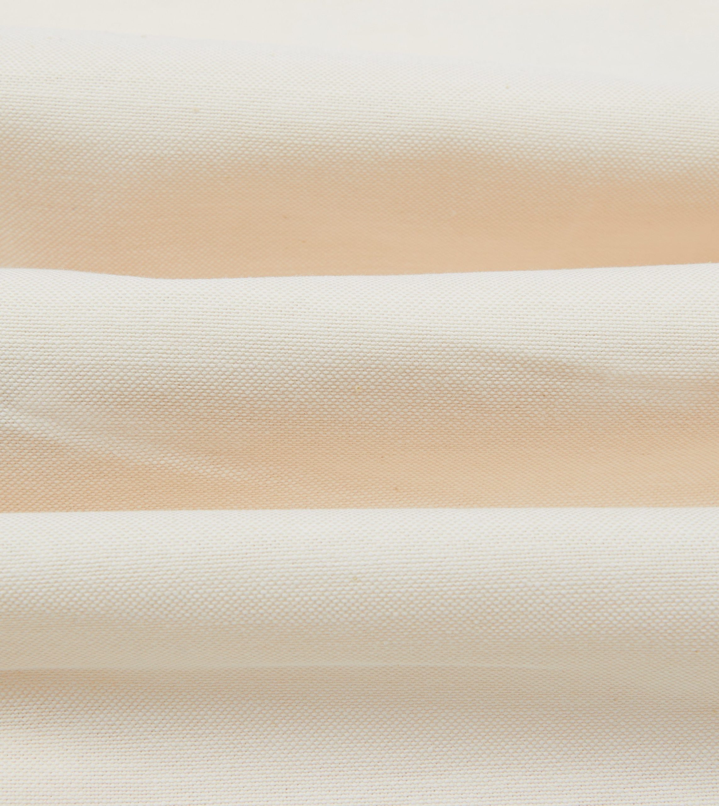 Cream Cotton Oxford Cloth Long Point Collar Shirt - Image 2