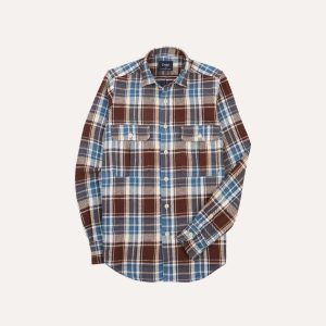Blue Check Heavy Cotton Two-Pocket Work Shirt