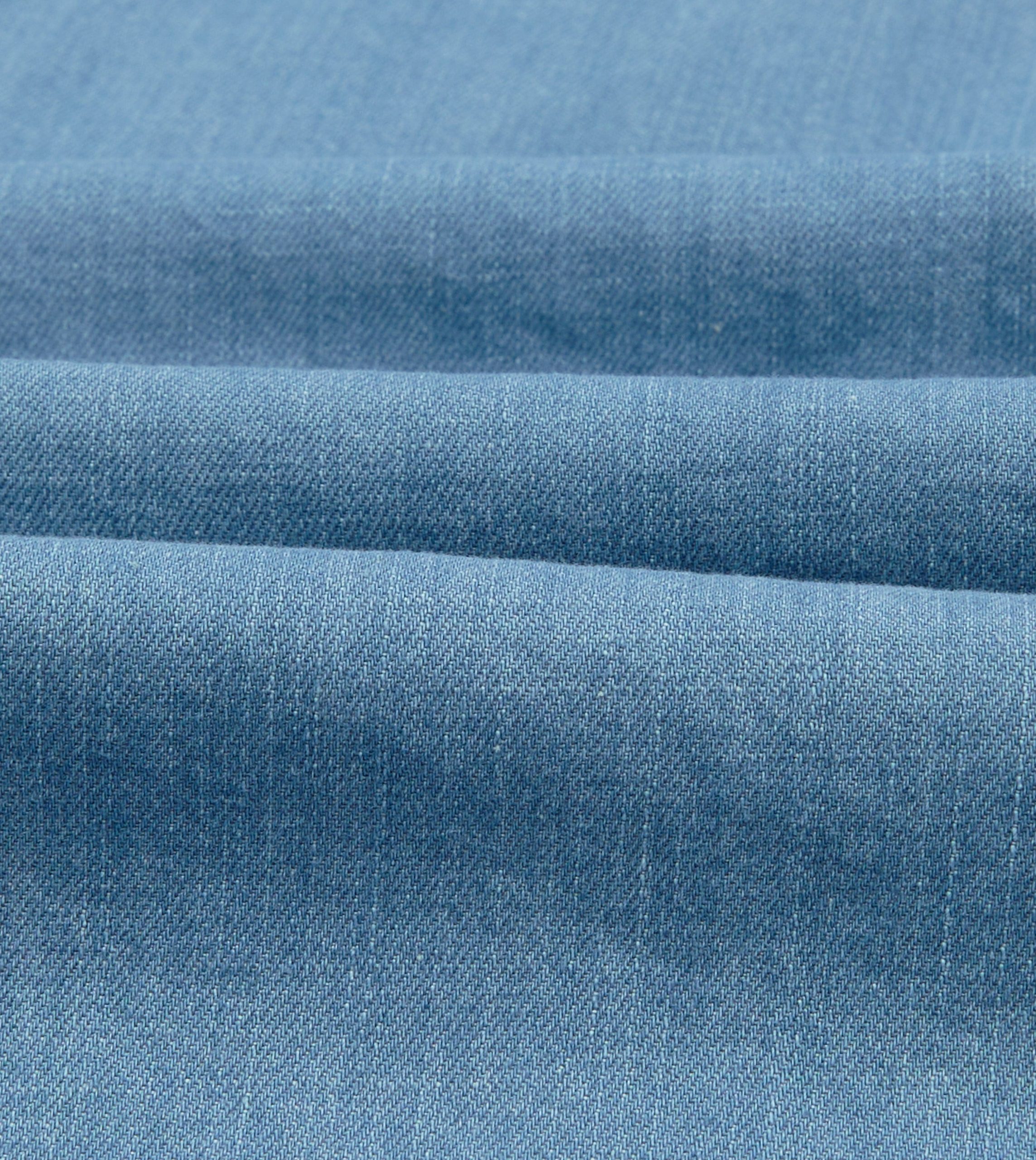 Bleach Wash Denim Military Shirt - Image 2