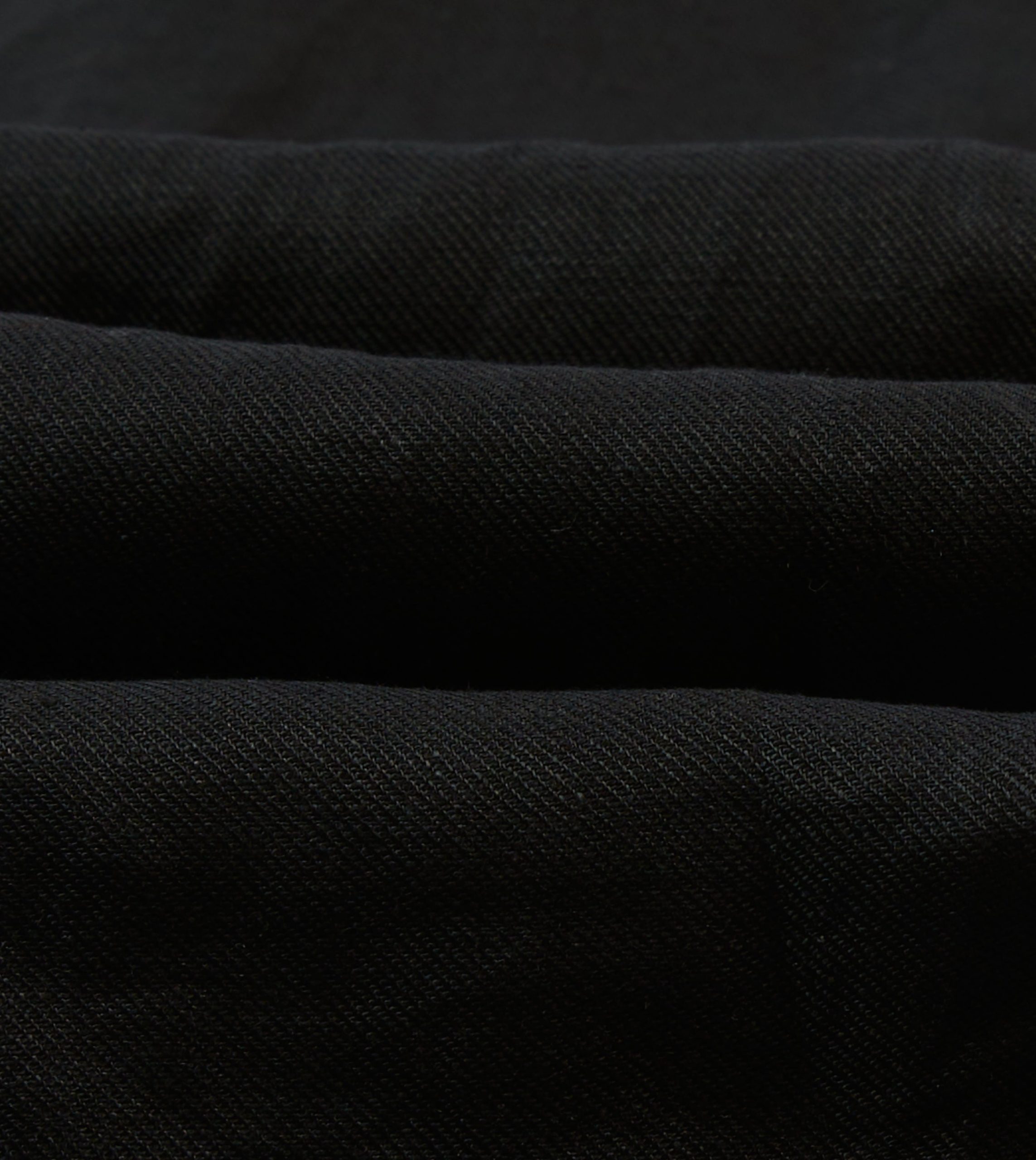 Black Linen Twill Two-Pocket Western Shirt - Image 2