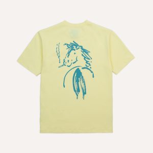 Yellow Horse Print Short-Sleeve Hiking T-Shirt