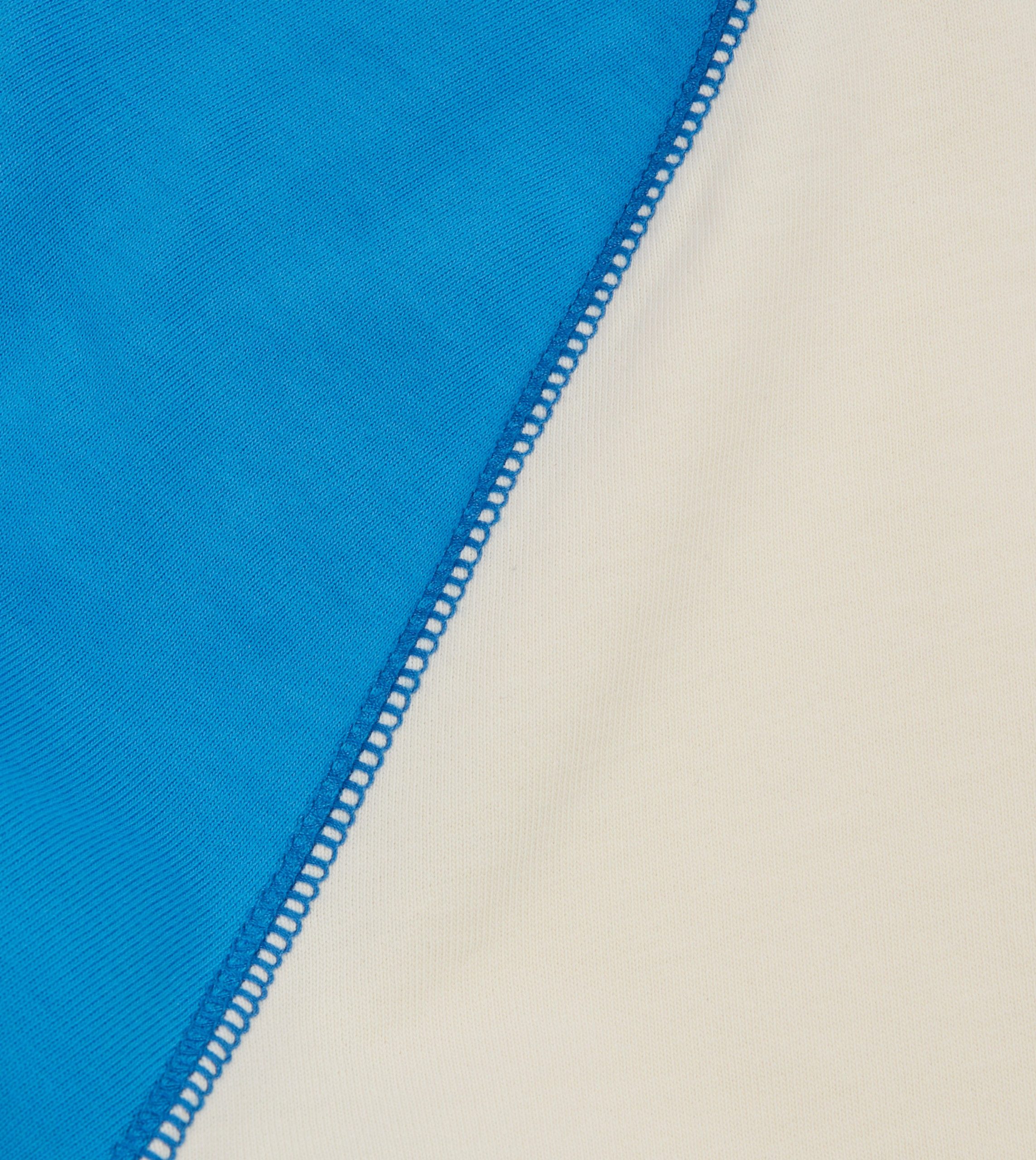 Blue and Antique White Raglan Sleeve Hiking T-Shirt - Image 4