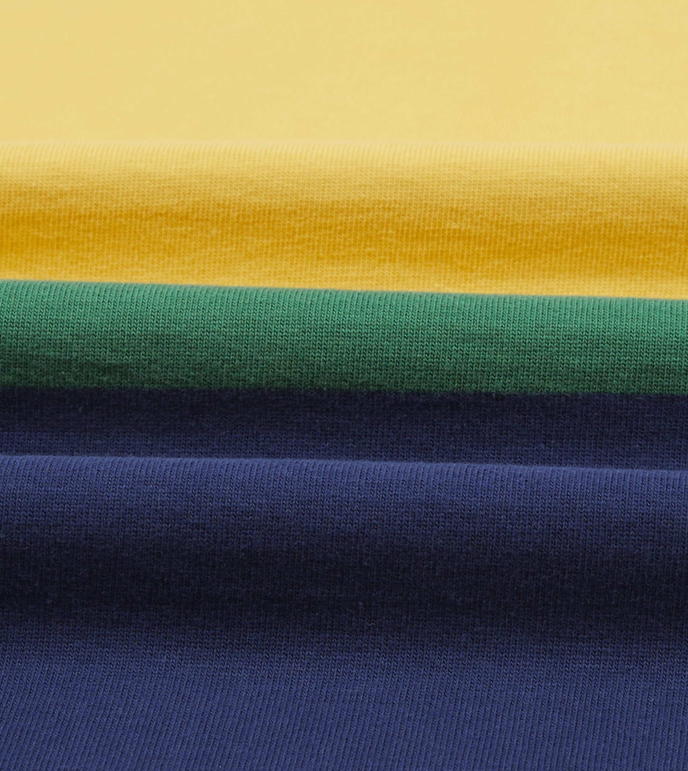 Pink. Green. Yellow and Navy Multi Stripe Cotton Rugby Shirt - Image 2