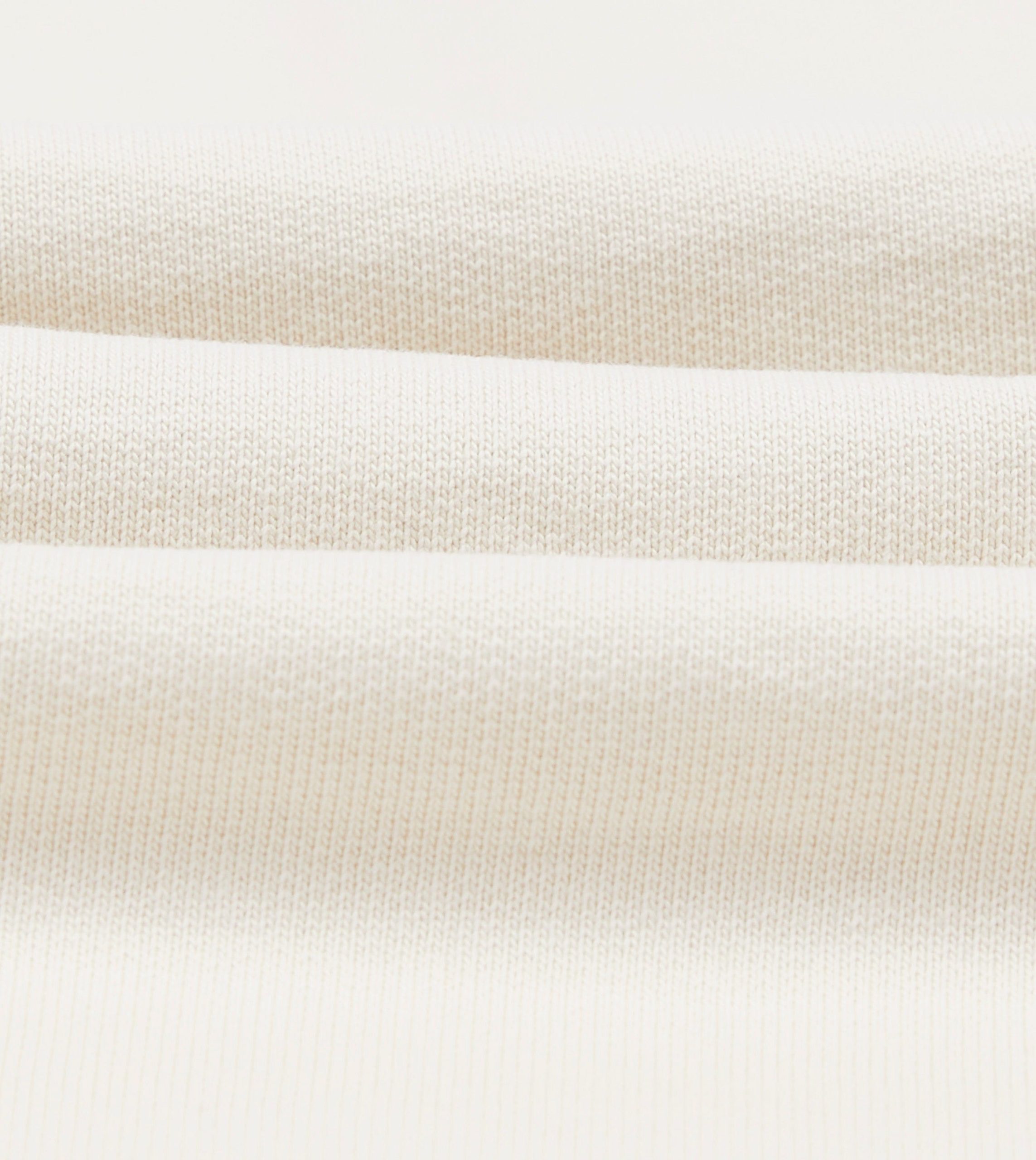 Ecru Cotton Quarter Zip Sweatshirt - Image 2