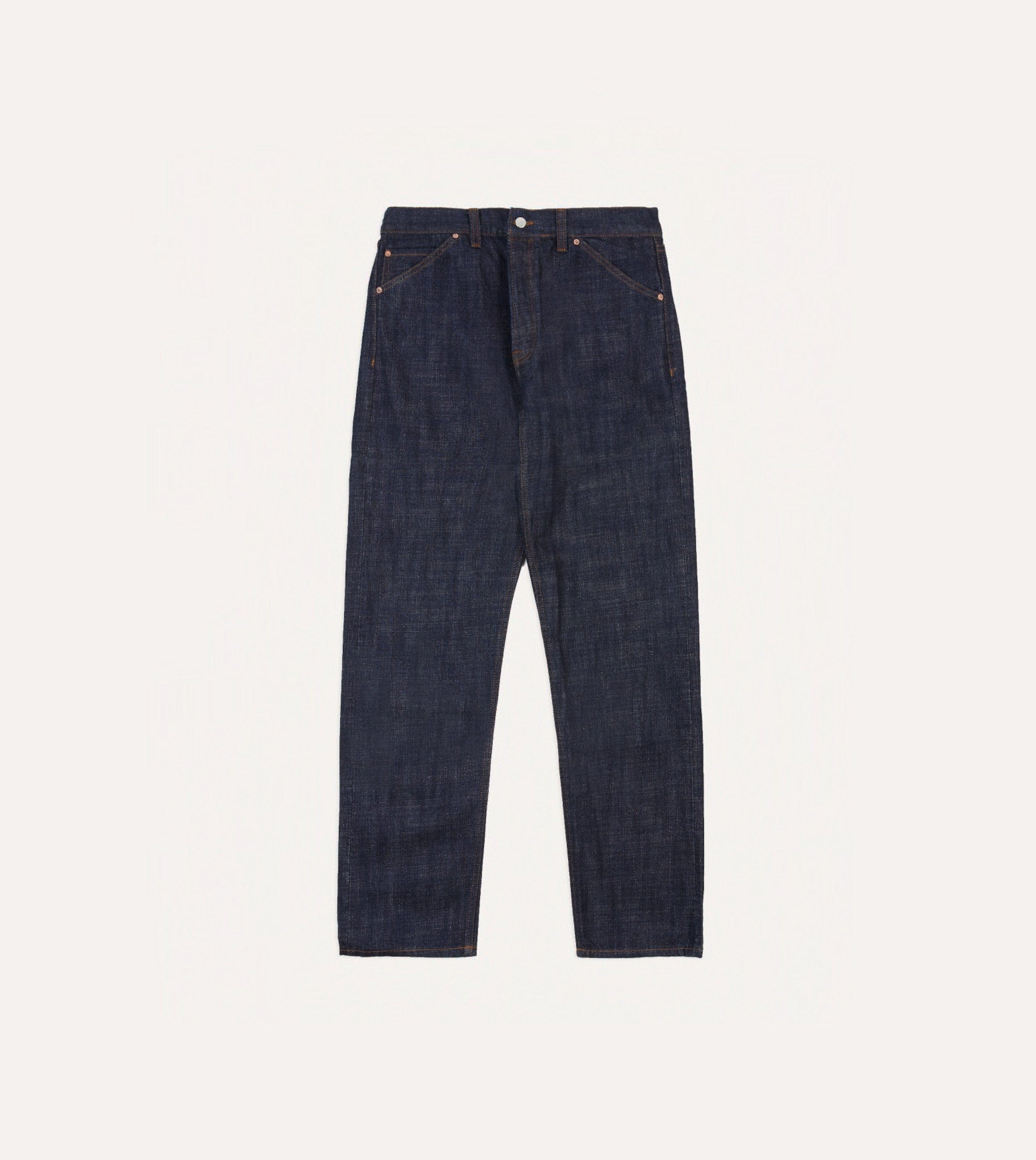 Indigo Rinse 15.5oz Japanese Selvedge Denim Five-Pocket Jeans - Image 3