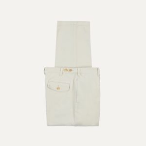 Ecru Heavy Cotton Twill Games Trousers