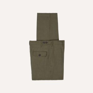 Olive Antique Linen Games Trousers