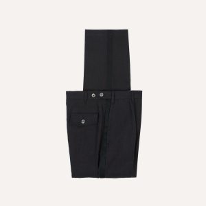 Black Linen Games Dinner Trousers