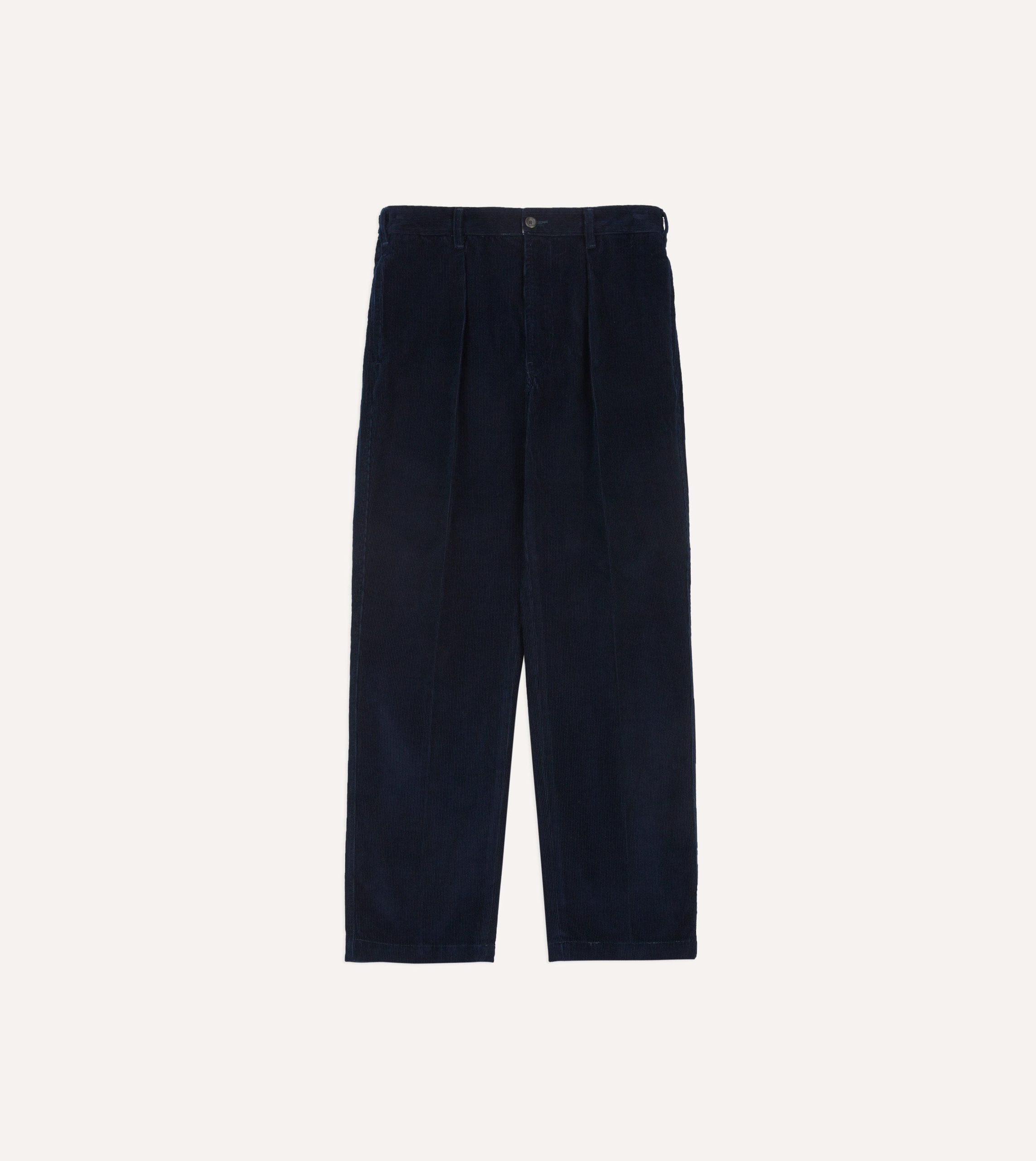 Navy Cotton Corduroy Field Games Trousers - Image 3