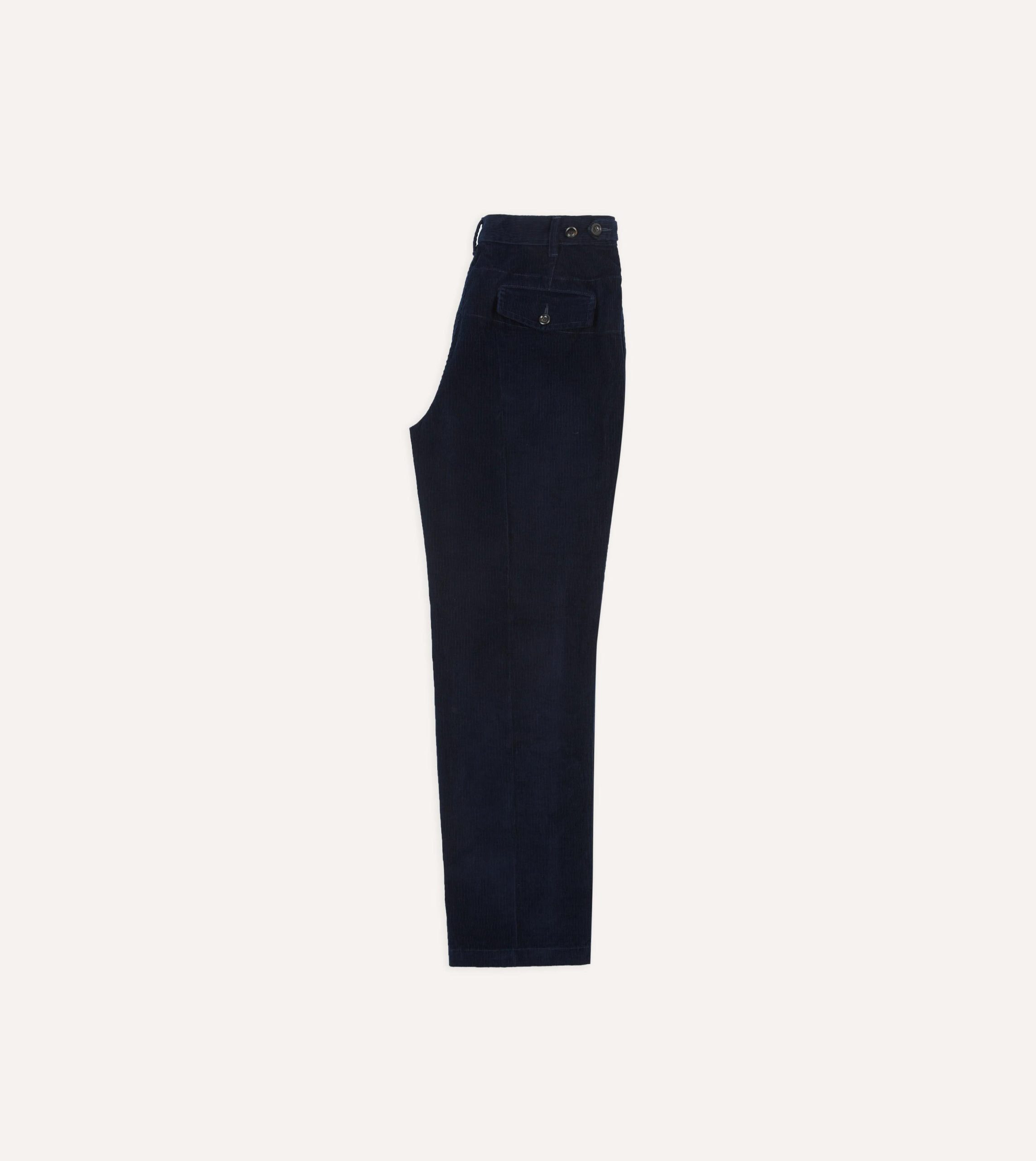 Navy Cotton Corduroy Field Games Trousers - Image 6