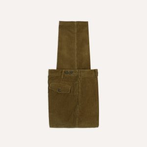 Olive Cotton Corduroy Field Games Trousers