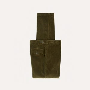 Olive Cotton Corduroy Games Trousers