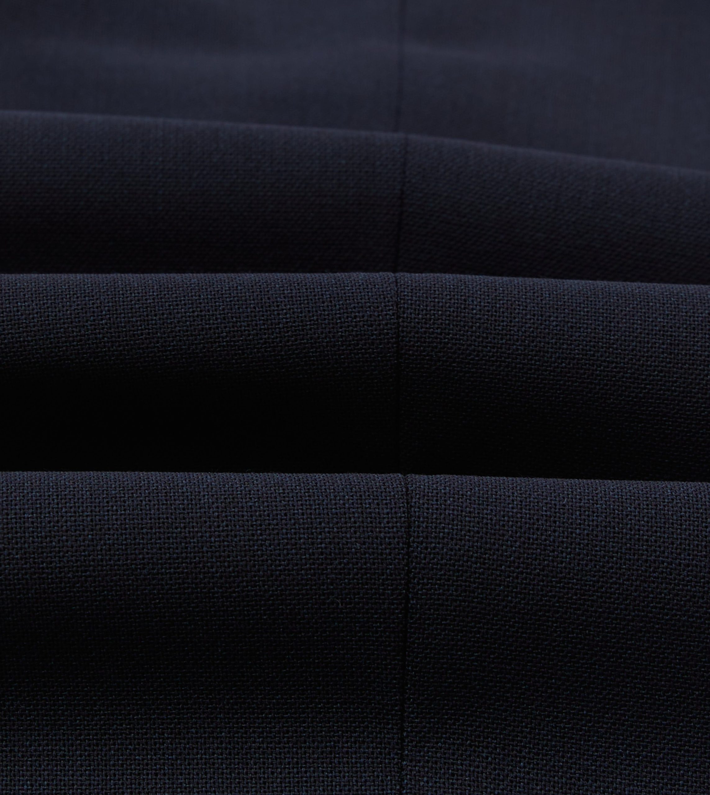 Navy Tropical Wool Single Pleat Trouser - Image 2