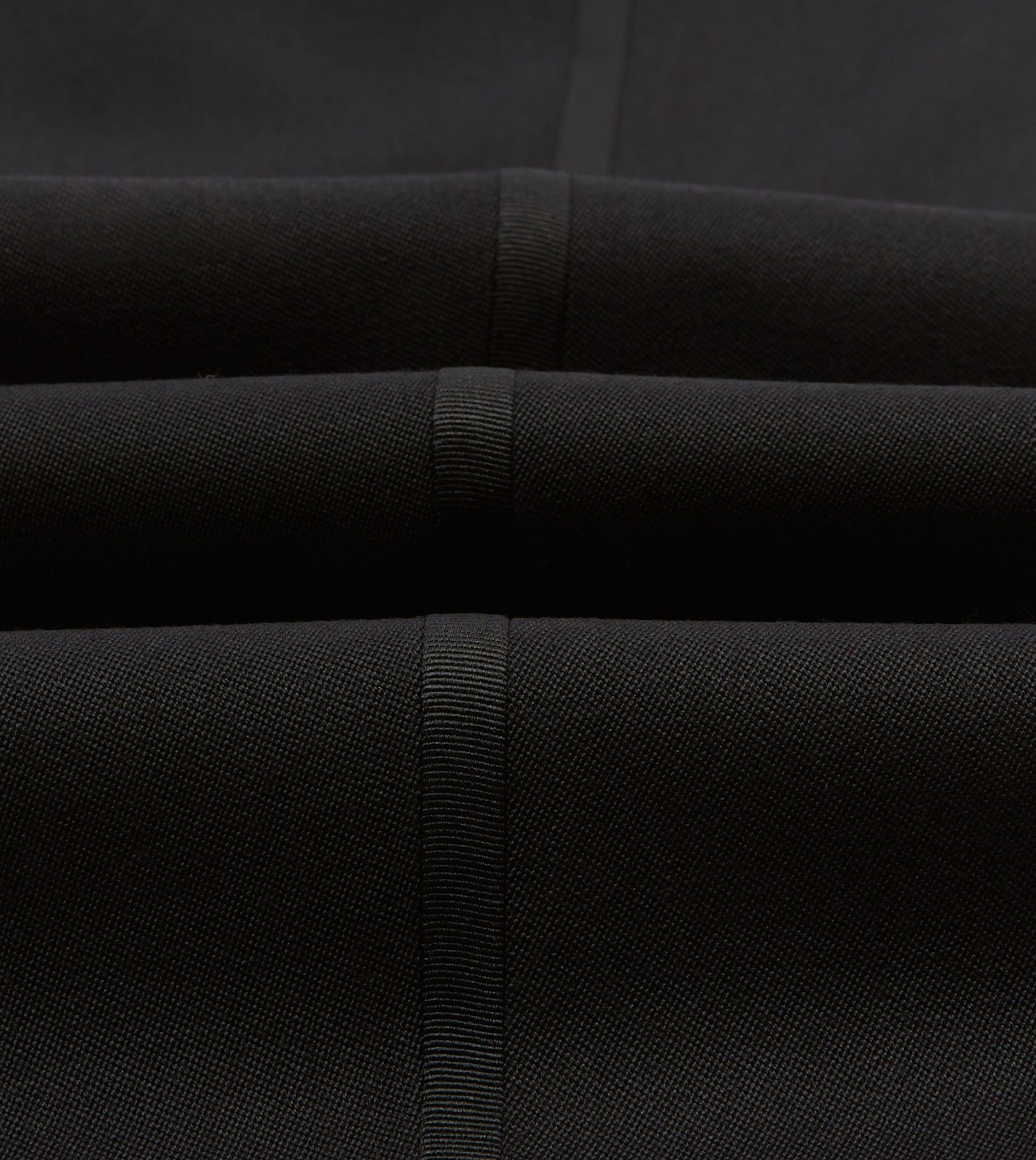 Black Barathea Wool Single Pleat Dinner Trousers - Image 2