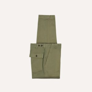 Light Olive Cotton Fatigue Trouser